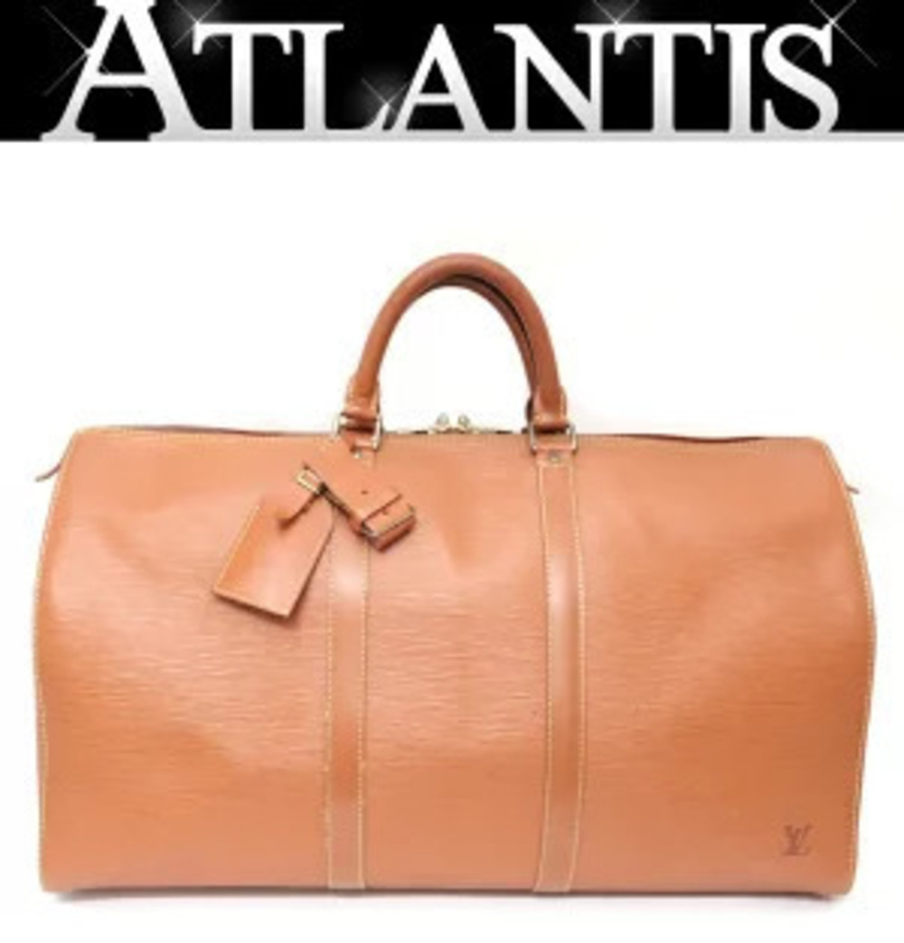 Louis Vuitton Keepall Boston Bag Epi Leather Zipangu Gold Brown